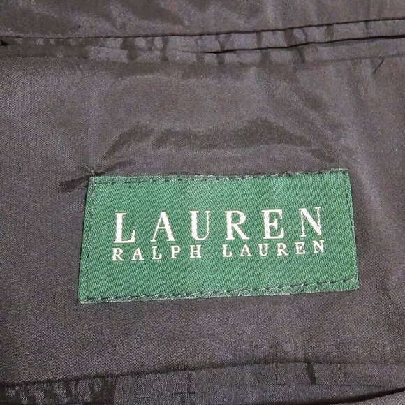 Ralph Lauren Gray Wool Pinstripe Single Breasted Blazer Sz 44L - Picture 11 of 11